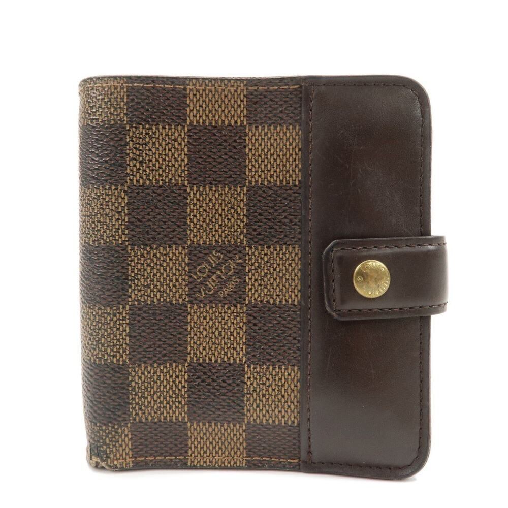 Louis Vuitton Damier Ebene Compact Zippy Wallet Brown